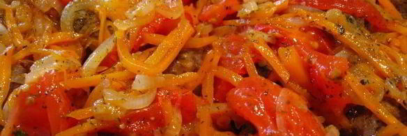 биточки запеченные с овощами