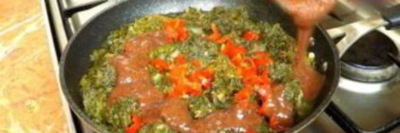 чакапули с зеленью и вином