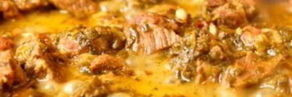 чакапули с зеленью и вином