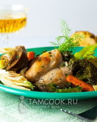 Кролик с овощами на Пасху