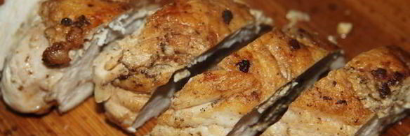 куриная грудка, фаршированная ореховой пастой