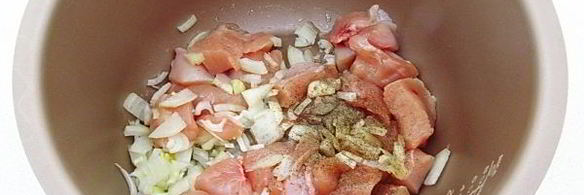 куриное филе с квашеной капустой и рисом