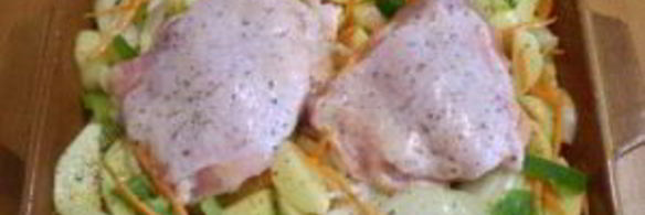 куриные бедра с картошкой в духовке