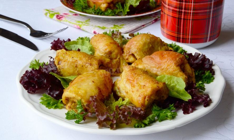 Рецепт куриных бедрышек с майонезом в духовке