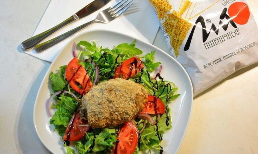 Рецепт куриных грудок в панировке из отрубей