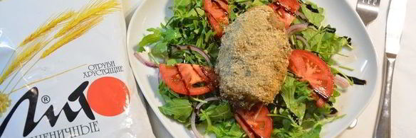 куриные грудки в панировке из отрубей