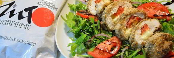 куриные грудки в панировке из отрубей