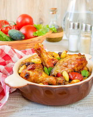 Куриные крылышки с миндалем