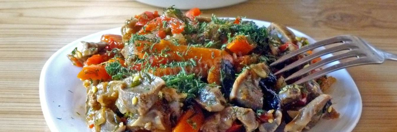 Куриные желудки по-корейски