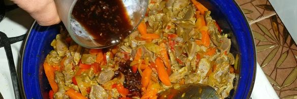 куриные желудки по-корейски