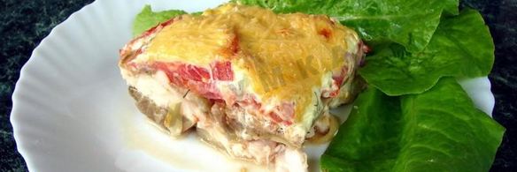 курица с баклажанами и помидорами в духовке