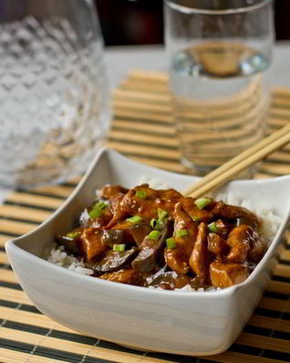 Курица с баклажанами по-китайски