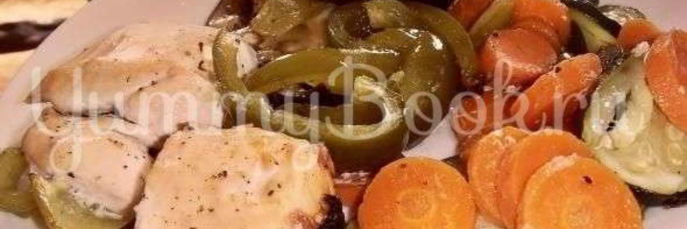 Курица с лимоном и овощами