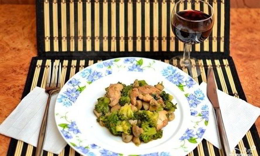 Рецепт курицы с овощами на сковороде