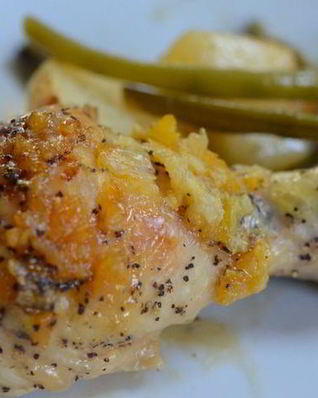 Курица с овощами в пакете