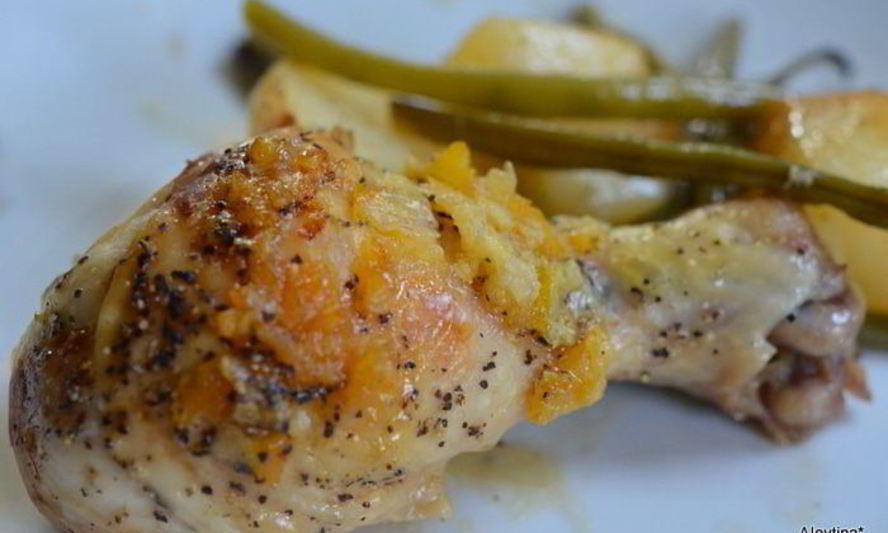 Рецепт курицы с овощами в пакете