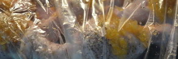 курица с овощами в пакете