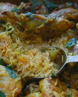 Курица с рисом в духовке