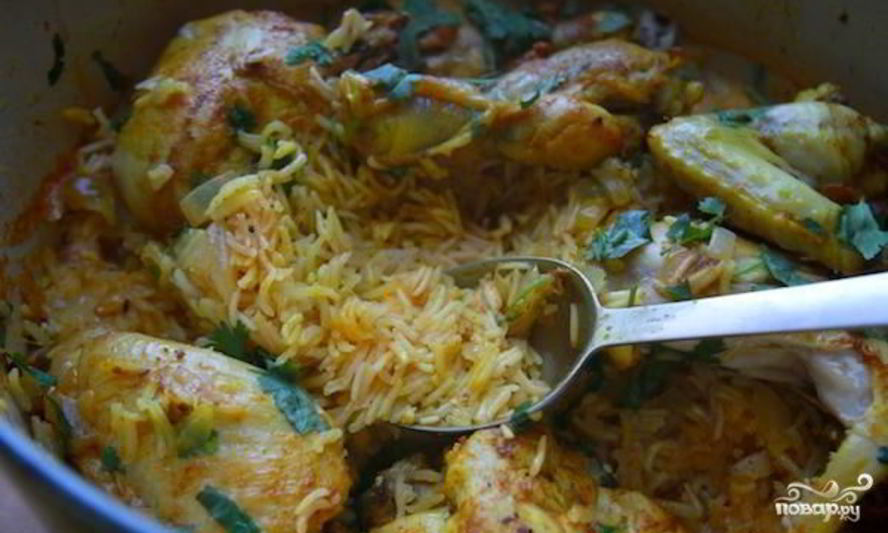 Рецепт курицы с рисом в духовке