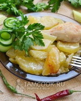 Курица с сельдереем и картофелем в духовке