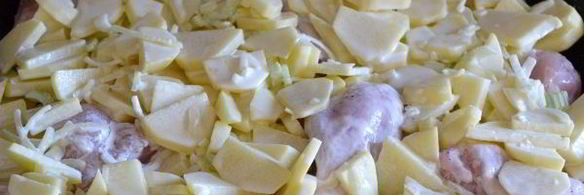 курица с сельдереем и картофелем в духовке