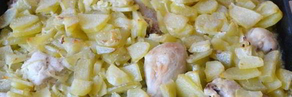 курица с сельдереем и картофелем в духовке