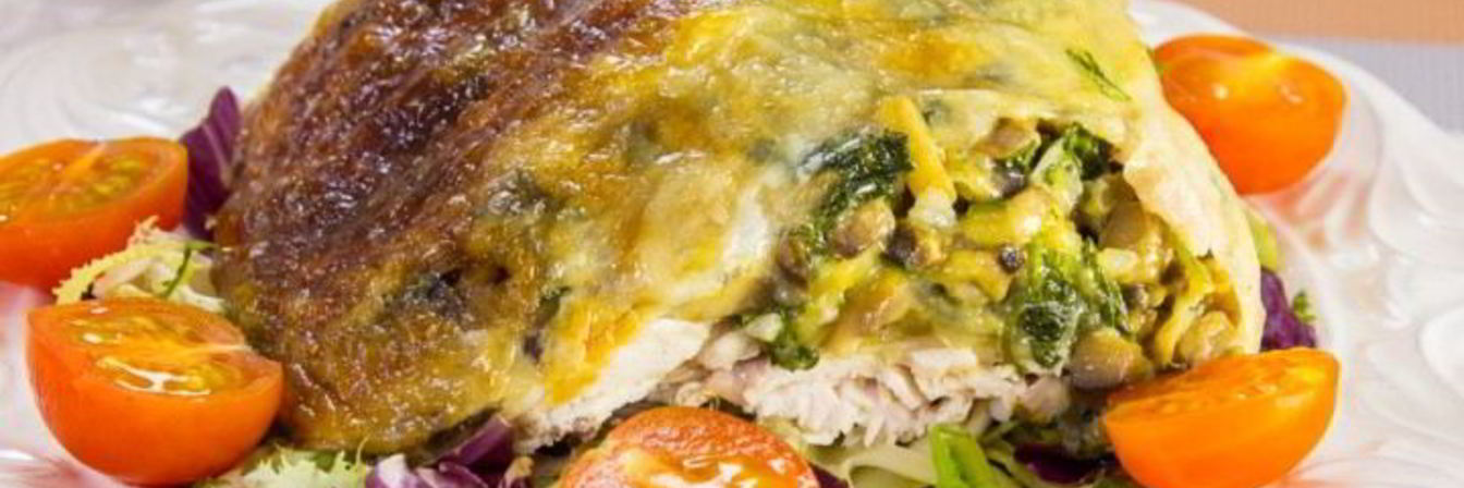 Курица с шампиньонами и сыром