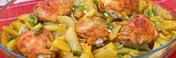 курица запеченная с картошкой