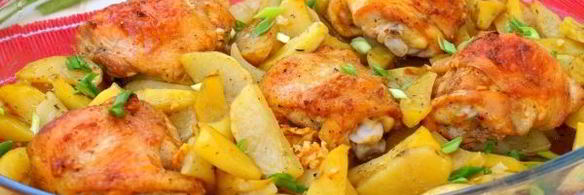 курица запеченная с картошкой