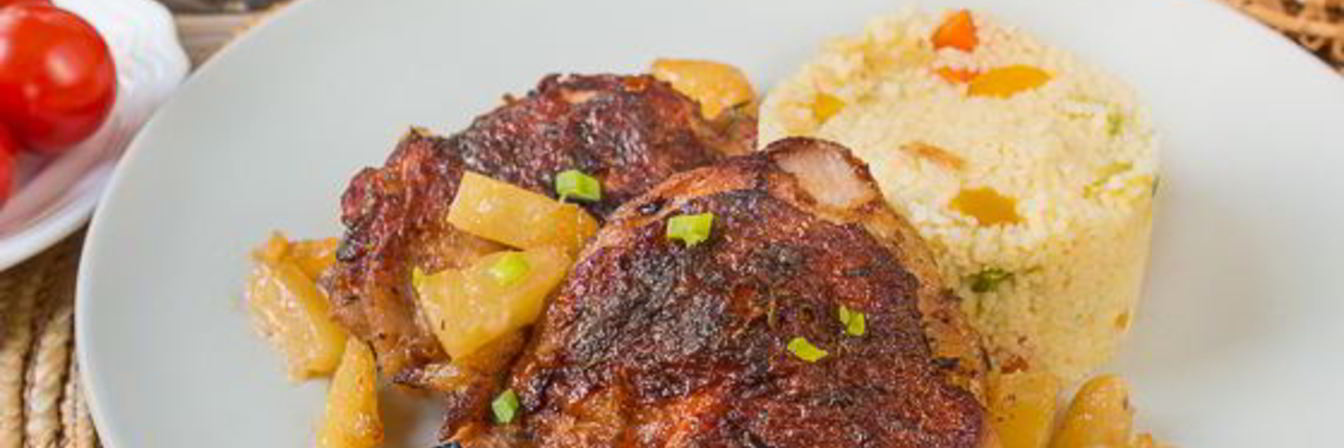 Курица, запеченная в ананасовом соусе