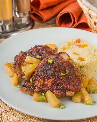 Курица, запеченная в ананасовом соусе