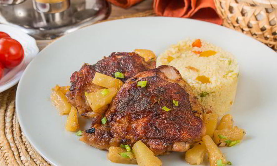 Рецепт курицы, запеченной в ананасовом соусе