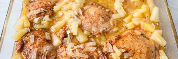 курица, запеченная в ананасовом соусе