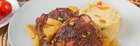 курица, запеченная в ананасовом соусе