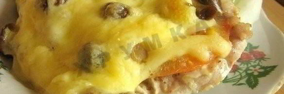 мясо по-купечески с грибами