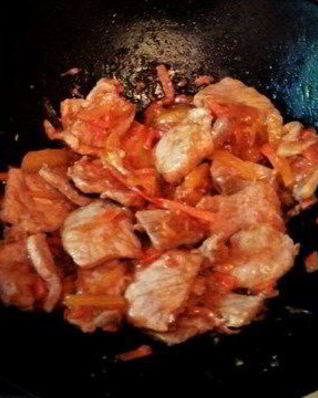 Мясо в устричном соусе