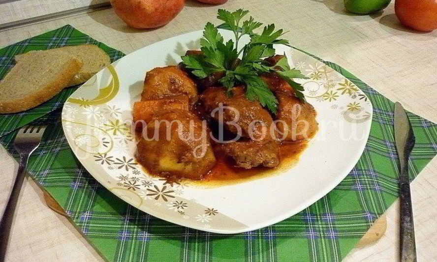 Рецепт острой утки, запеченной с картофелем и морковью