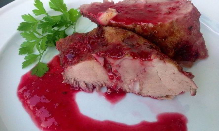 Рецепт свинины под вишневым соусом