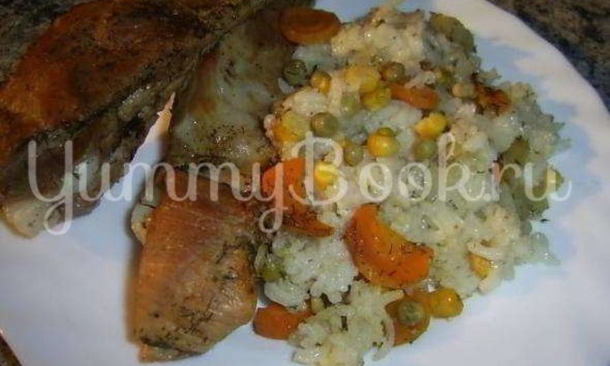 Рецепт свинины с рисом и кукурузой