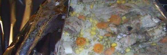 свинина с рисом и кукурузой