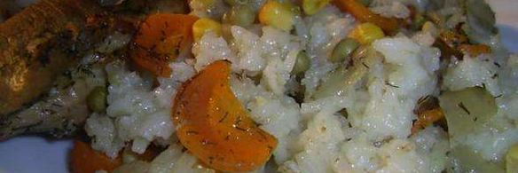 свинина с рисом и кукурузой