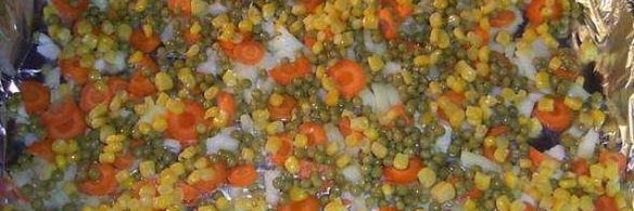 свинина с рисом и кукурузой