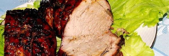 свинина, запеченная в апельсиново-смородиновой глазури