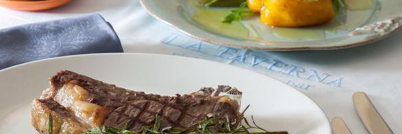 телятина на кости с печеными овощами