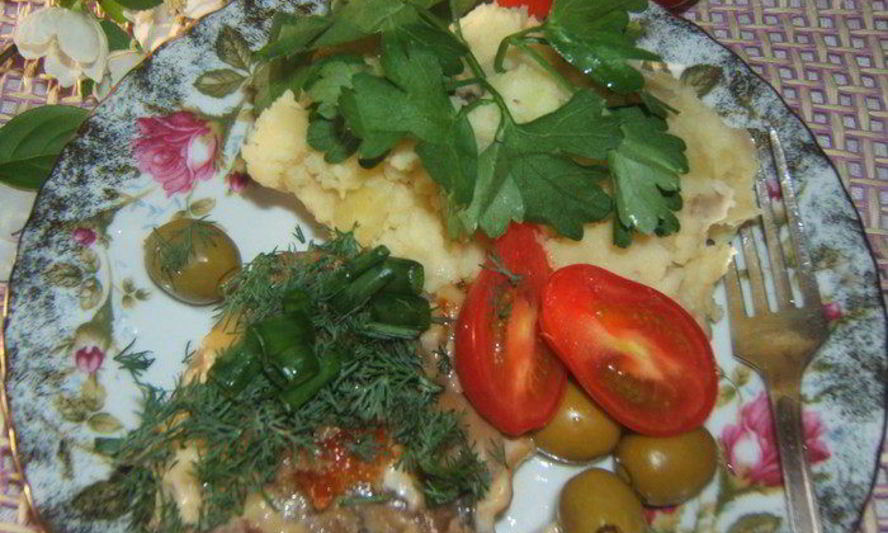 Рецепт телятины запеченной с сыром и грибами