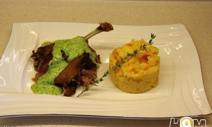 Рецепт томленой утки под изумрудным соусом