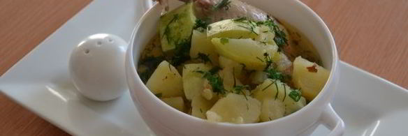 тушеная курица с картошкой и кабачками