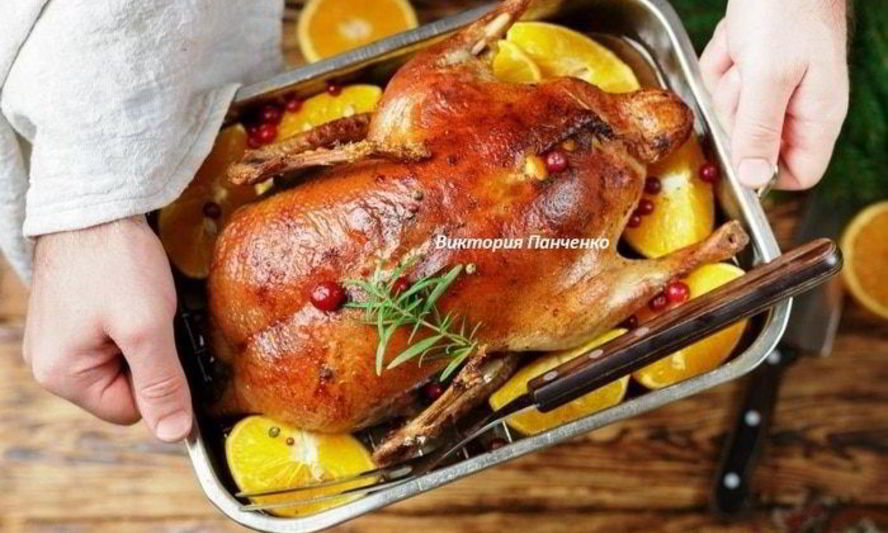 Рецепт утки, запеченной с апельсинами и клюквой