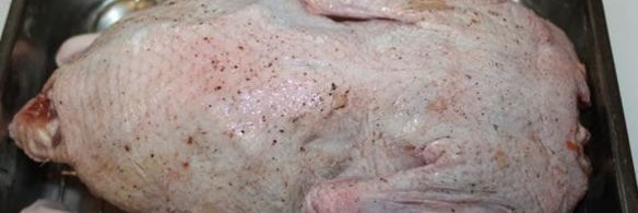 утка, запеченная с апельсинами и клюквой