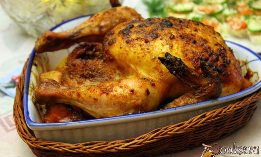 Рецепт запеченной острой кунжутной курицы